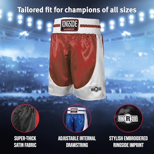 Image of Ringside Pro-Style Boxing Trunks, Satin Shorts for Men and Women, Ideal for Boxing, MMA, Muay Thai