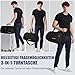 BECOJADDE Sporttaschen für Damen und Herren, 25L Reisetasche Duffel Bag Übernachtungstasche mit Schuhfach & Nassfach, wasserdichte Handgepäcktasche für Sport, Fitnessstudio, Schwimmen, Schwarz