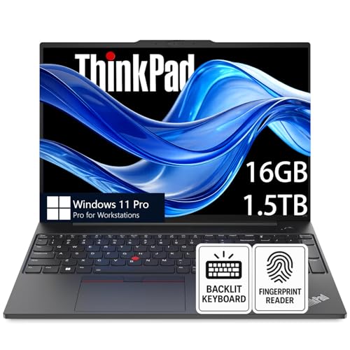 Image of Lenovo ThinkPad E16 Business Laptop, 16 inch WUXGA Anti-Glare Display, 13th Gen i5-1335U (> i7-1265U), 16GB RAM, 1.5TB Storage (1TB SSD+500GB External), Backlit Keyboard, Fingerprint, Windows 11 Pro