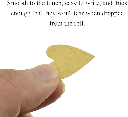 Miniatura 9 de HAHIYO 500 unidades de etiquetas adhesivas de papel kraft marrón natural de 1 pulgada, rollo redondo en blanco para escribir en adhesivo permanente