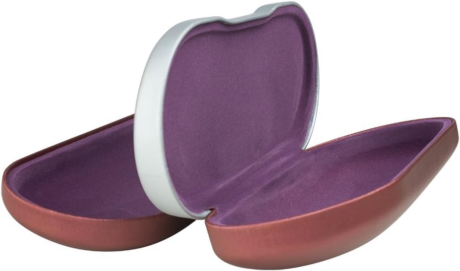 Dual Glasses Case for Two Frames - Clamshell Protective Case with Felt Interior