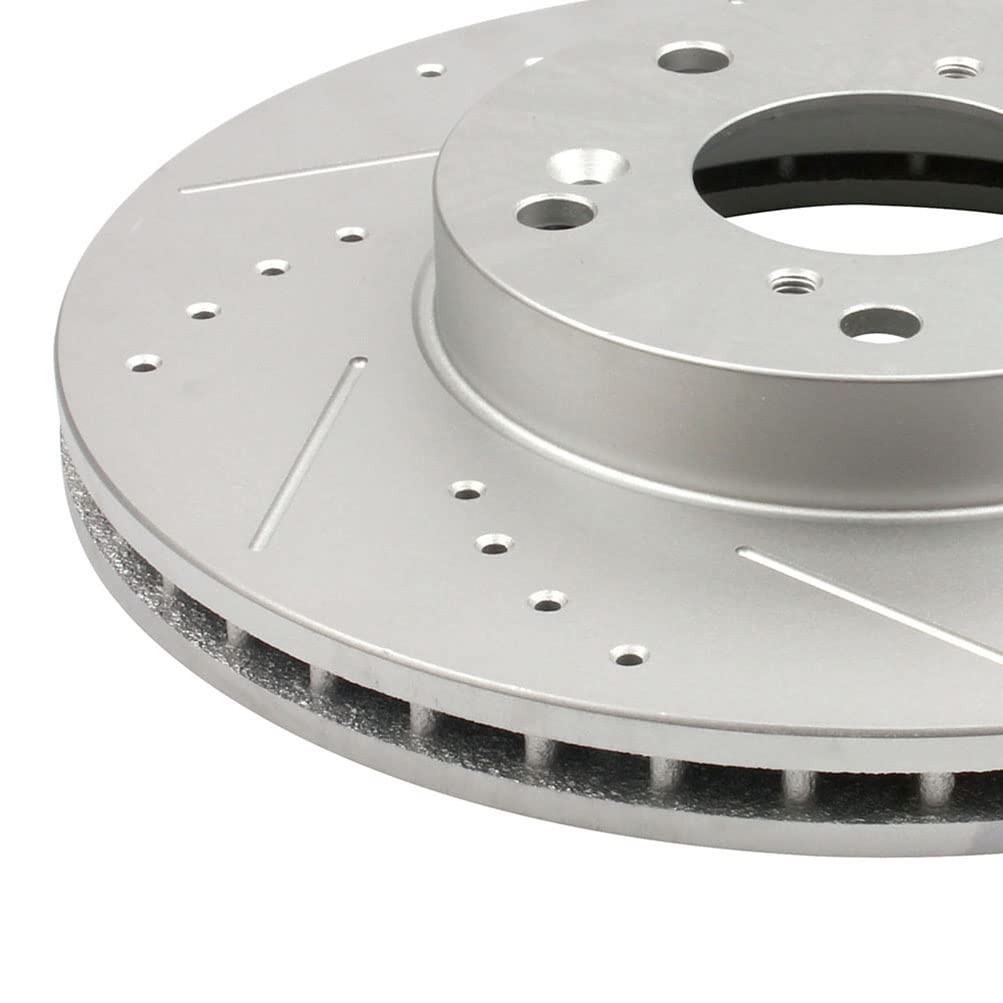 Honda CRV FWD Brake Kit Package Front And Rear E-Coated Rotors And Ceramic Brake Pad Sets 2012 2013 2014 2015 2016 - Foto 2