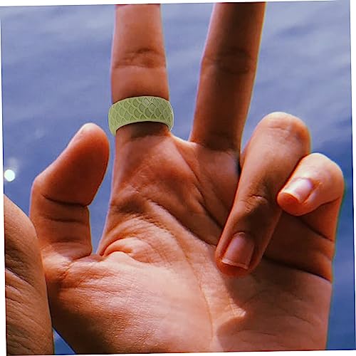Anilla de silicona para fitness al aire libre verde miniatura 6
