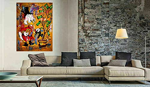 Toile Dagobert Duck moderne pour réveiller un mur blanc triste - 4