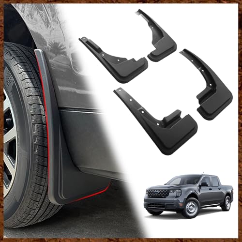 Image of Muslogy Mud Flaps for 2022-2026 Ford Maverick(Not for Lobo Edition) | for 2022 2023 2024 2025 2026 Maverick Mud Flaps No Drilling Needed Exterior Accessories Splash Guard
