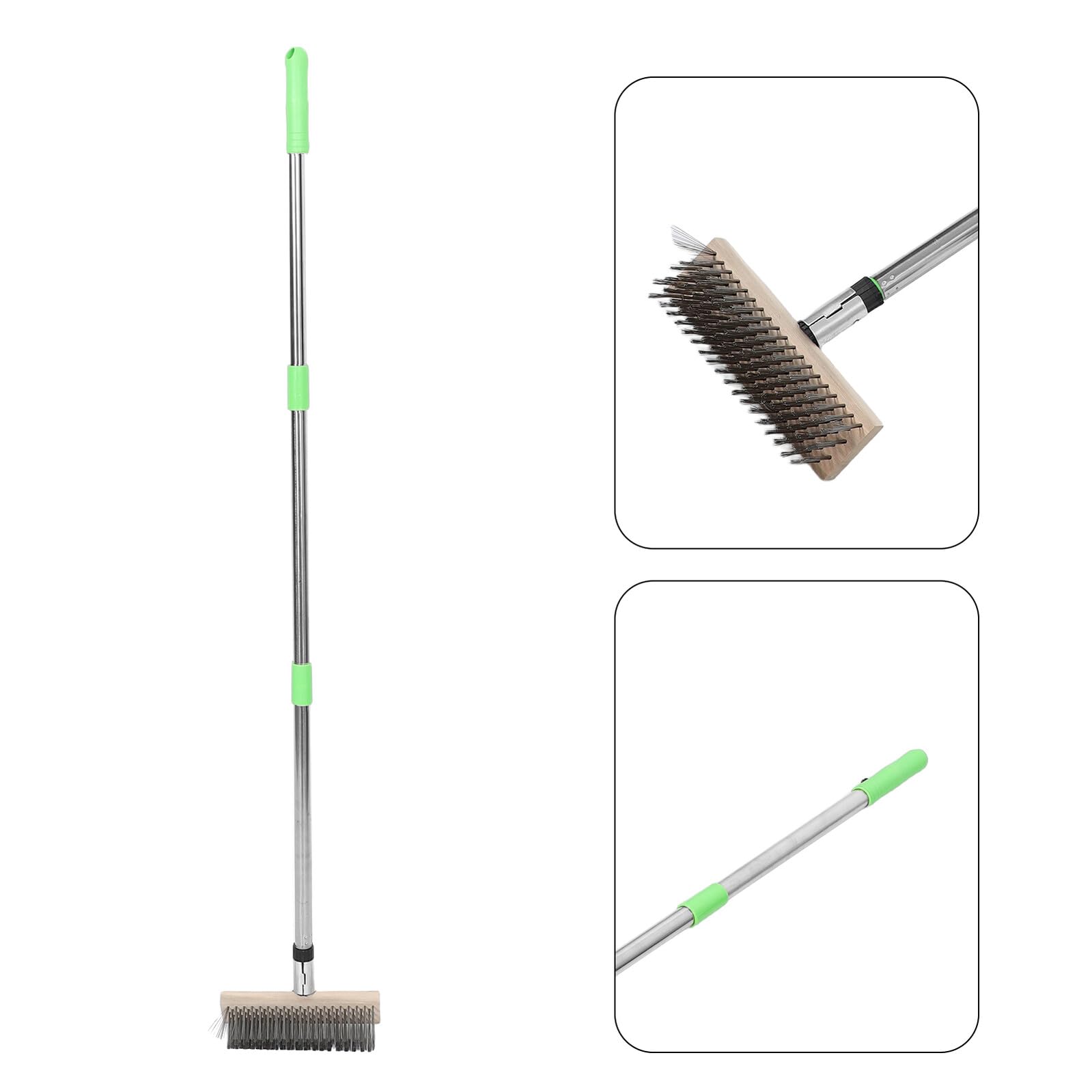 TOYANDONA Spazzola Setole Metalliche Rigide Riscaldamento e in per Inossidabile Resistente al Calore con Manico Pulizia Efficiente di Camini di Riscaldamento