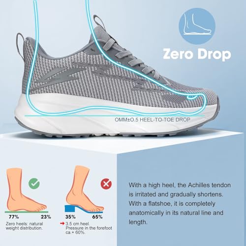 Image of ZOVE Womens Walking Shoes Cushioning Non-Slip Breathable Running Sneakers Tennis Comfortable Athletic Gym Workout Casual Shoes Lightweight Sports Cross Training Fashion Sneakers