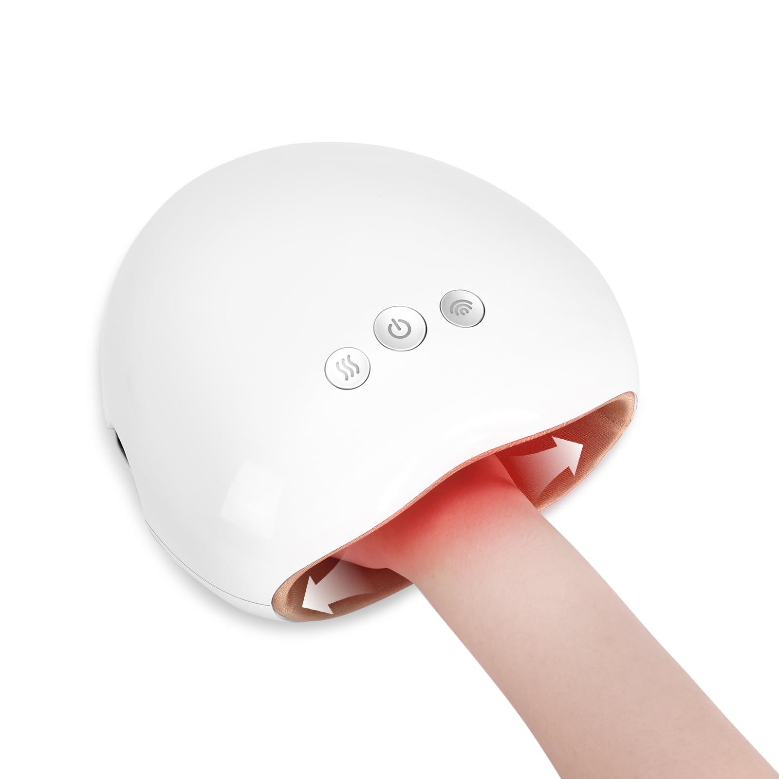 Yofuly Hand Massager with Heat and Compression, Wireless Hand Massager with Heat, Rechargeable Hand Massager with 3 Levels for Arthritis and Carpal Tunnel, Gifts for Women,Men (White)