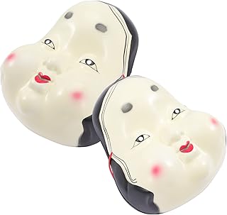 Toyvian Máscara Facial 2Pcs Máscara Roupas De Baile Para Homens Decoração De Baile Trajes Adultos Para Homens De Estilo Japonês Máscara De Mardi Gras De Anime Japonesas Máscara De