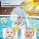 Schwimmring Baby mit UPF 50+ Abnehmbarem Sonnendach,Blau Aufblasbarer Schwimmreifen Baby, Aufblasbare Schwimmtrainer mit Sicherheitssitz für 6 Monate bis 10 Monaten Kinder, Kleinkinder-L.