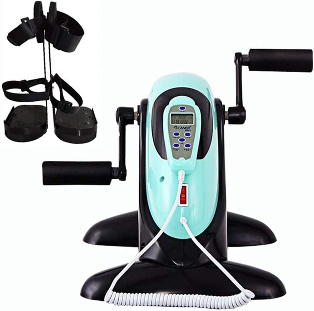 Motorized Leg and Arm Pedal Exerciser Mini Exercise Bike with Leg Protection Bracket - Electric Pedal Exerciser for Seniors