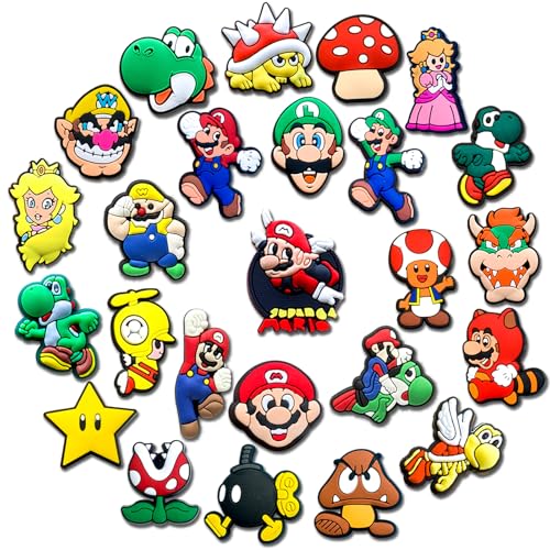 25Pcs Cartoon Shoe Decoration Charms for Croc Clog Sandals