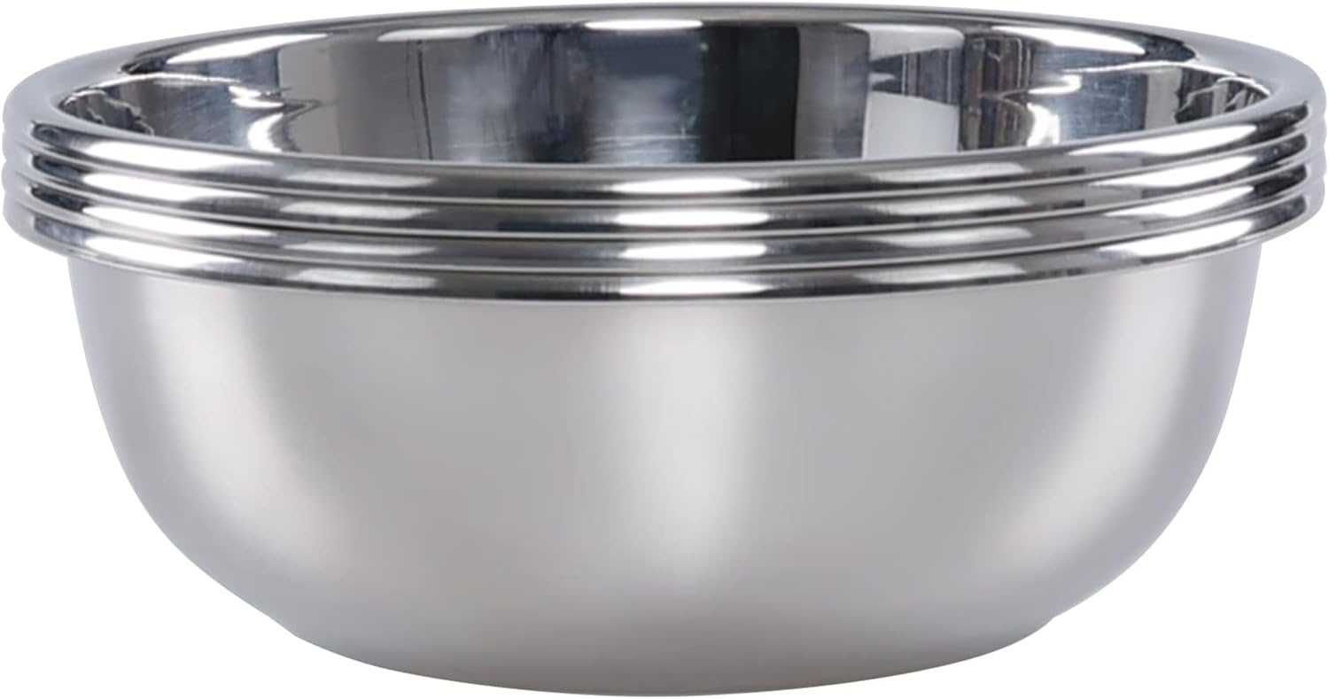 Stainless Steel Bowls Set of 4, Metal Mixing Bowls Set Prep Bowl