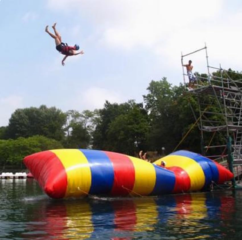 6m x 2m Outdoor Inflatable Water Catapult Jumping Pillow Trampoline Jump Air Bag