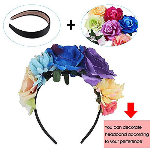Siquk SC-21-071 14 Pieces Satin Headbands 1 Inch Headband Colorful Plain Headband Diy Craft Headbands thumb #3
