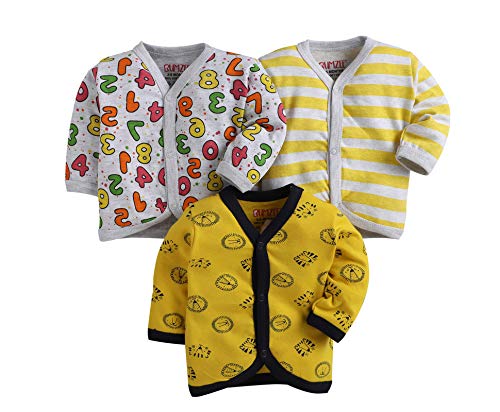 Image of BUMZEE Front Open Full Sleeves Jablas for Baby Pack of 3
