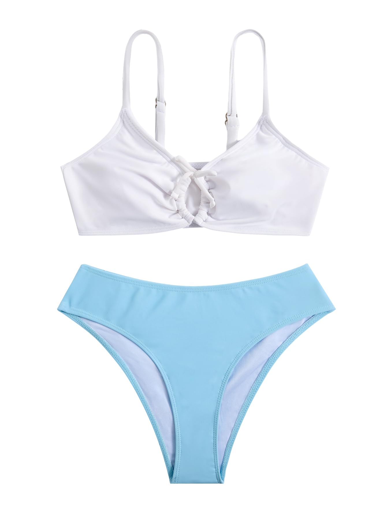COZYEASE Girls' 2 Piece Ditsy Floral Print Triangle Bikini Swimsuit