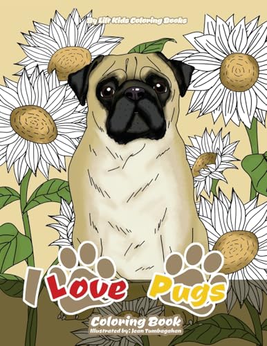 I Love Pugs Coloring Book (Premium Adult Coloring Books) image 2