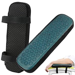 zootop Armsteun Pads 2 Pack Cooling Gel Memory Foam Kantoorstoel Armsteun Comfortabel Elleboog Kussen Universele…