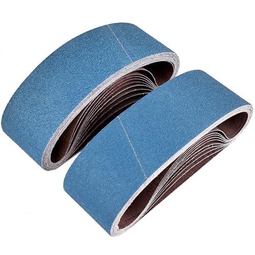 3 x 21 Inch Zirconia Sanding Belts, 20Pcs 5 Each of 40/60/80...