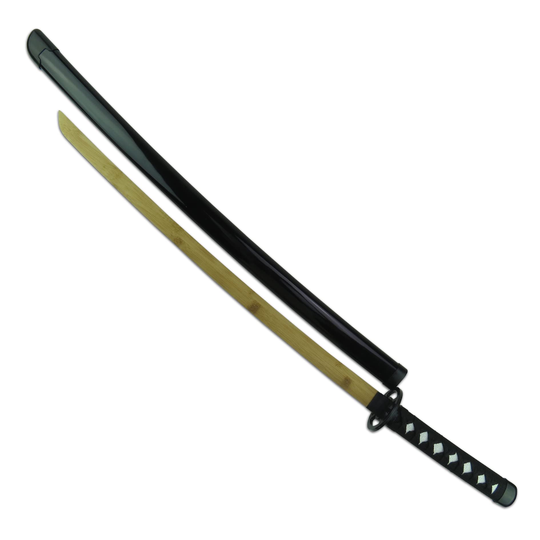 Martial Arts Bamboo Wooden Adults Natural Bokken - W/Scabbard - 40"