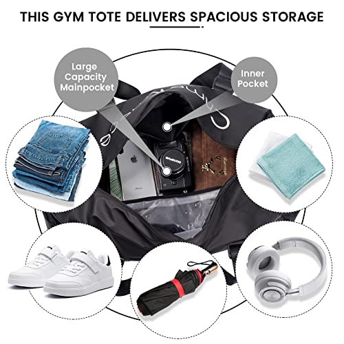 Sporttaschen für Damen und Herren, Reisetasche und Handtaschen - mit Schuhfach und Nassfach - Travel Bag für Sport… – Bild 4