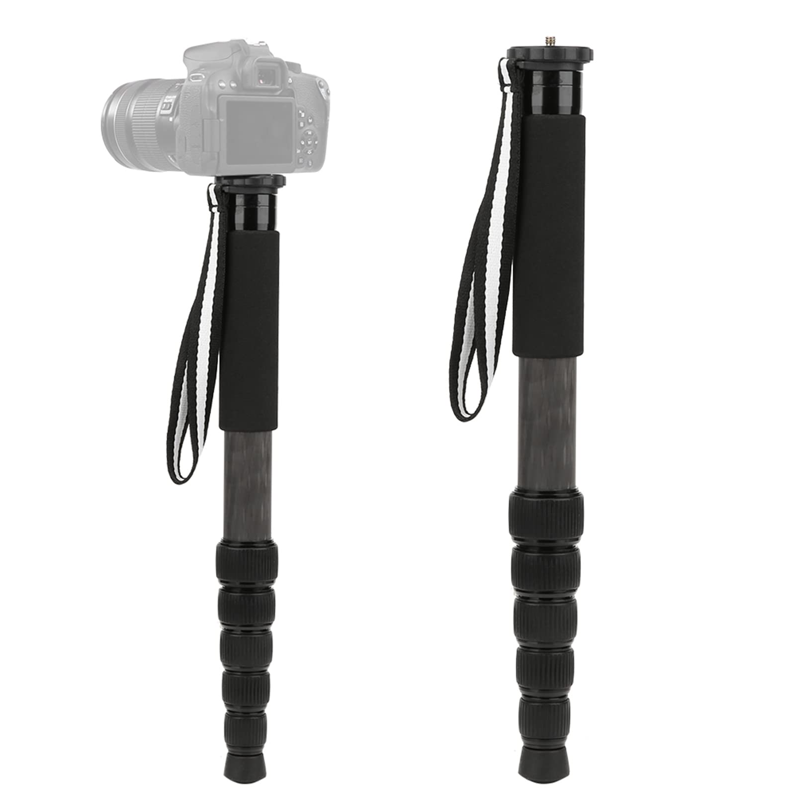 Dpofirs Trépied pour Appareil Photo, Support Portable en Fibre de Carbone