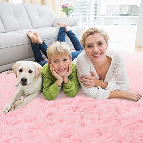 Image of Homes Fluffy Living Room Soft Touch Rectangular Carpet Comfy Bedroom Anti Skid Drawing Kids Room 9x9 Square