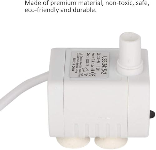 Miniatura 4 de Mini bomba USB sumergible ultra silenciosa fuente para acuario, peces, estanque, dispensador de agua para mascotas, hidroponía