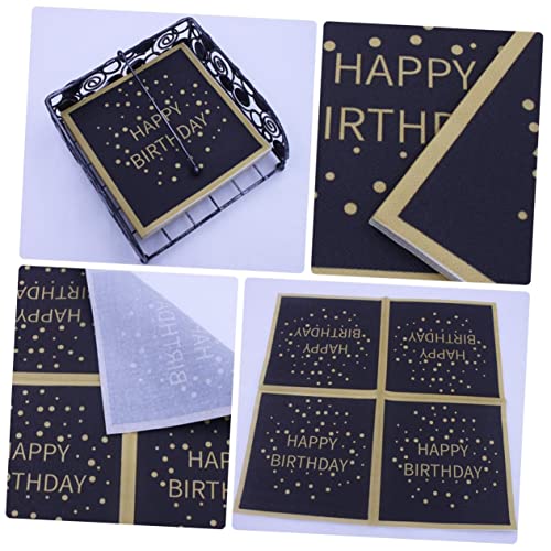 jojofuny 1 Conjunto 60 Peças Guardanapos De Aniversário De Papel Feliz Decorações De Cartas De Coque