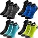 Produktbild SmartQian 6|12 Paar Sneaker Socken Nahtlose Sportsocken Herren Damen Laufsocken Unisex Kurz Baumwoll Tennissocken Schwarz Weiß Grau
