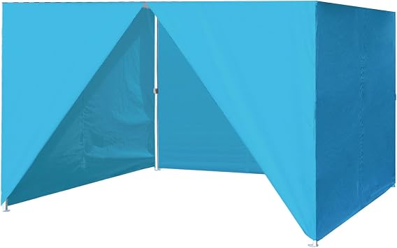 Eurmax USA Full Zippered Walls for 10x10 Easy Pop Up Canopy Tent,4 Walls ONLYSky Blue