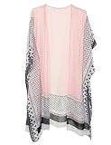 ANGGREK Kimonos for Women Swimsuit Coverups Beach Cover Up Swimwear Cardigan Summer One Size Pink