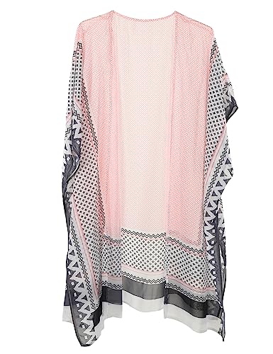 Anggrek Kimonos For Women Swimsuit Coverups Beach Cover Up Swimwear Cardigan Summer One Size Pink #TOP20