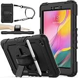 SEYMAC stock Case for Samsung Galaxy Tab A 8.0'' 2019 (SM-T290/295/297) Case with Screen Protector,