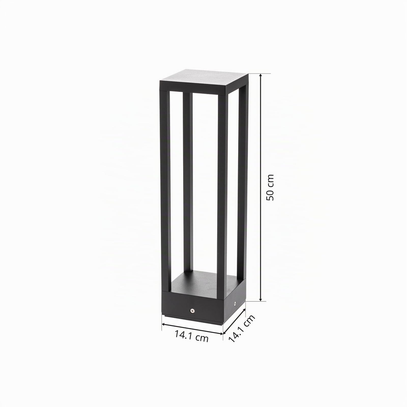 Lampada LED da esterni 'Carlota' (Moderno) colore Grigio, in Alluminio (1 luce, lampadina inclusa) di Lucande | lampioncino, paletto luminoso, lampada da viale, lampione