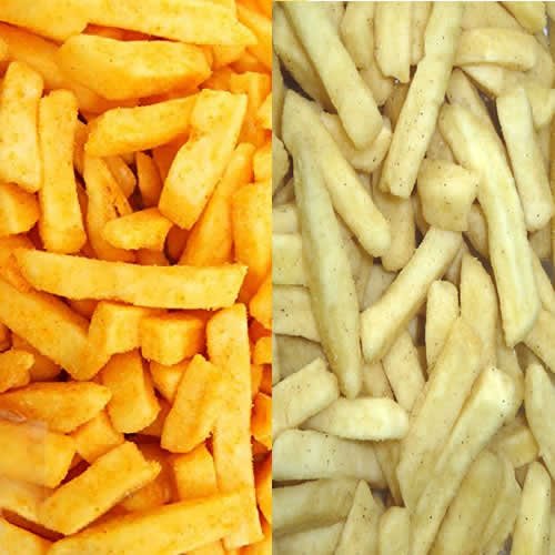 大地の生菓 濃い味 フライドポテト 明太子味＆ガーリック味のセット 230g 超濃厚フレーバー 大人のお菓子 おつまみ 詰め合わせ