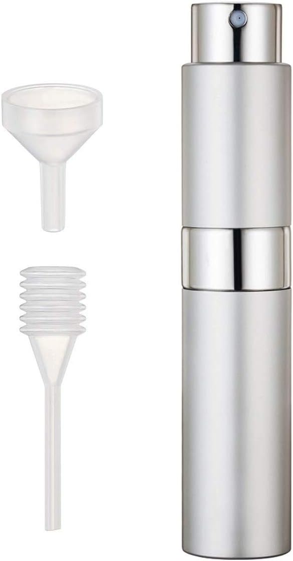 MELLIEX Perfume Atomiser Refillable 10 ml Empty Travel Glass Mini Perfume Atomiser Spray Bottle with Funnel and Pipette