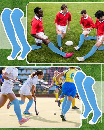 Image of Panitay 2 Pairs Over The Knee Baseball Socks High Football Softball Socks Sport Extra Long for Boys Girls Youth Women Men