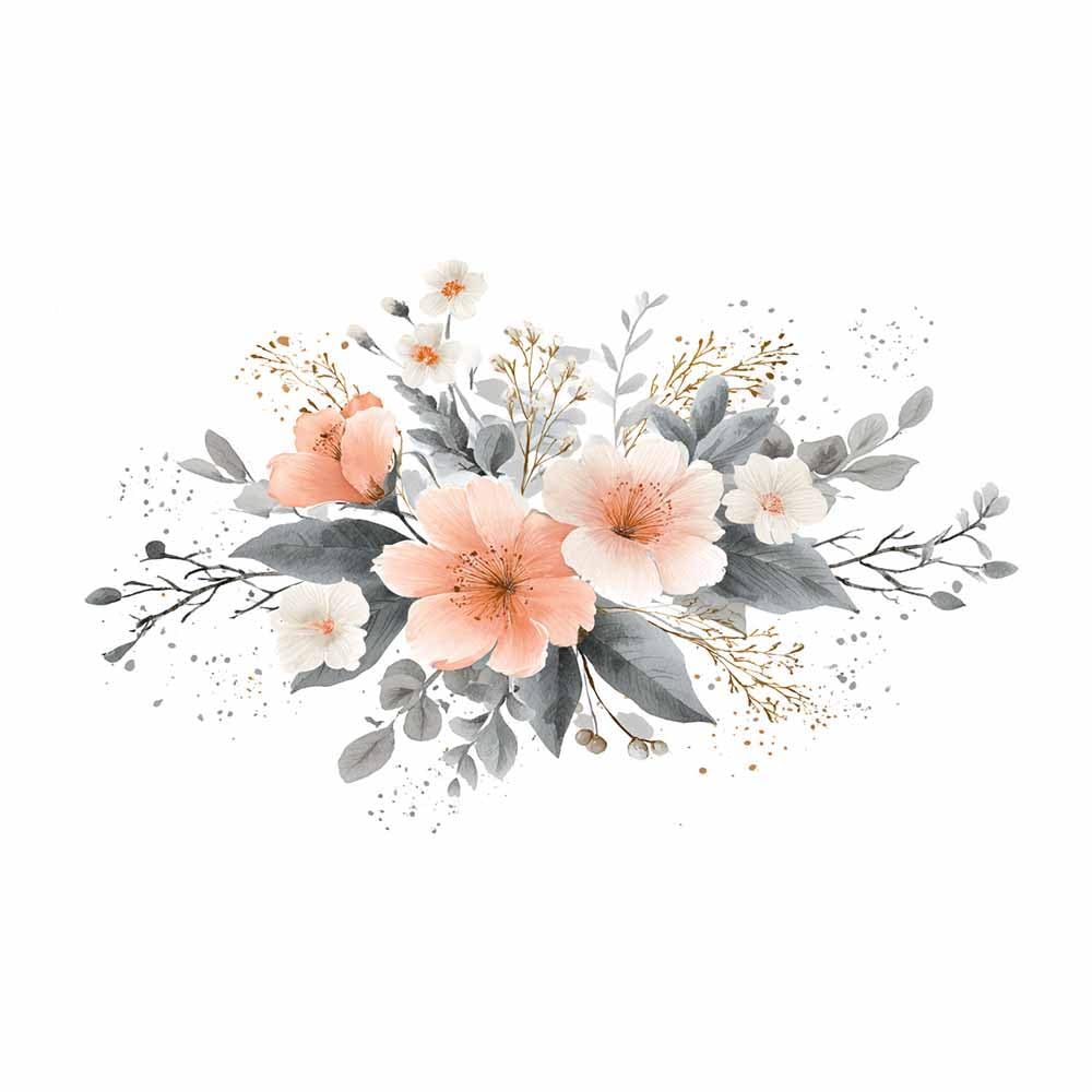 Xeniou Multicolor Flower Wall Art Canvas Blushs Watercolor Blooming Canvas Wall Art, For Bathroom Living Room Bedroom Office Kitchen(Multicolor)-80X120cm Unframed