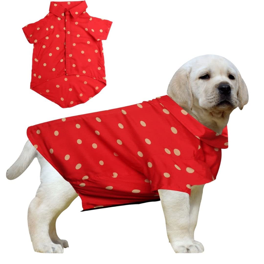 Western Era Cotton Printed Breathable Basic Vest Dog Shirt, Super Soft Shirt, Cute Lightweight Thin Shirt for Your Furries, Ultra Comfort Dog Apparel (Polka Red) (Large - 20inch) (B0B6CNKJP5) Amazon Price History, Amazon Price Tracker