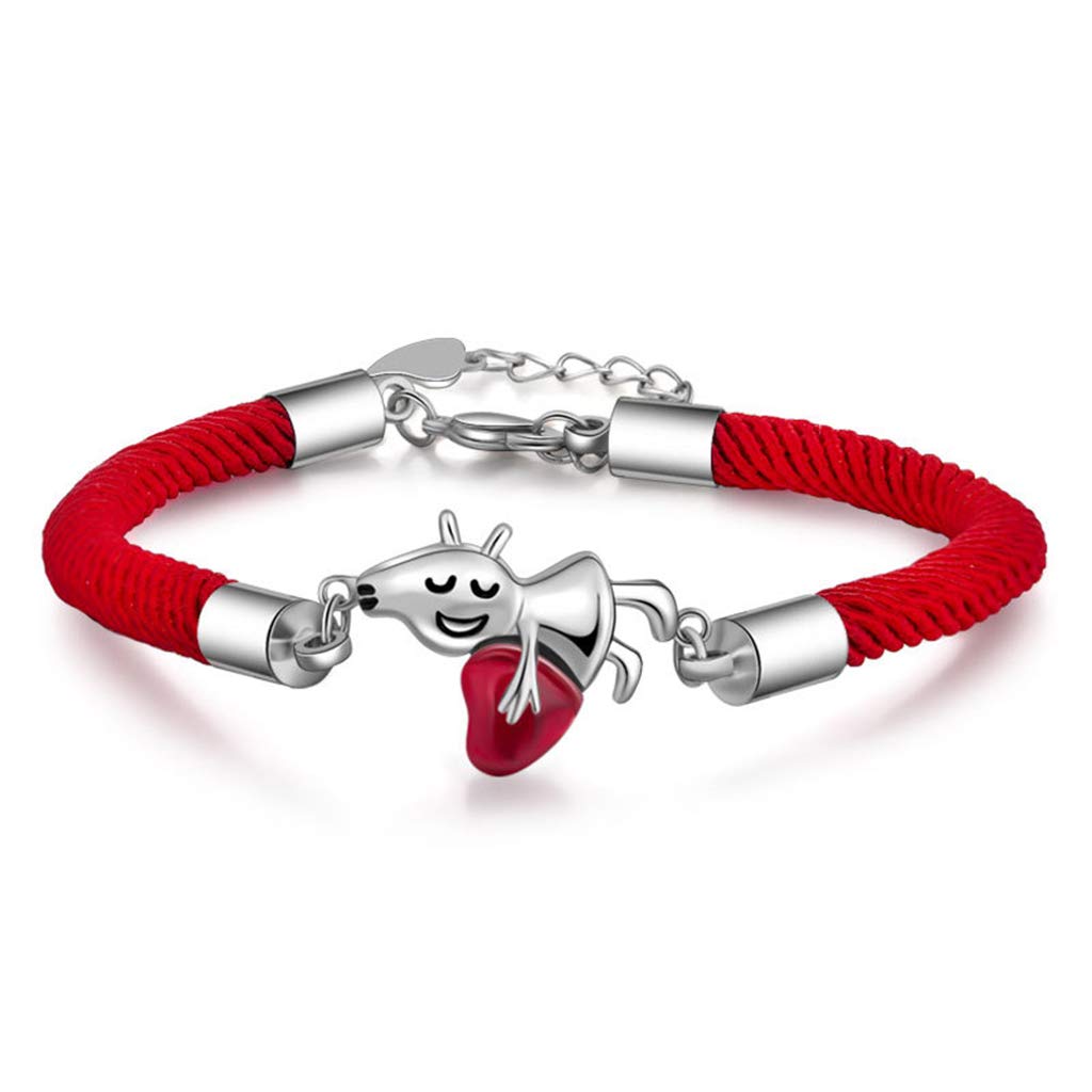 Misha 2019 New Cute Animal Pig Bracelets Fashion Jewelry Exquisite Red Rope  Luck Bracelets Charm Birthday Girl New Year Present Beautiful Fashion