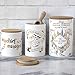 Harry Potter Marauder's Map Porcelain 3 Piece Canister Set - Three Sizes with Gold Marauders Map Design