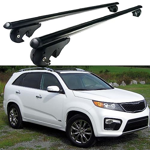 FTAPACCE 2 STKS Afsluitbare Dwarsbalken Cross Bar Cargo Carrier Past voor Kia Sorento 2010-2014 Dakrail