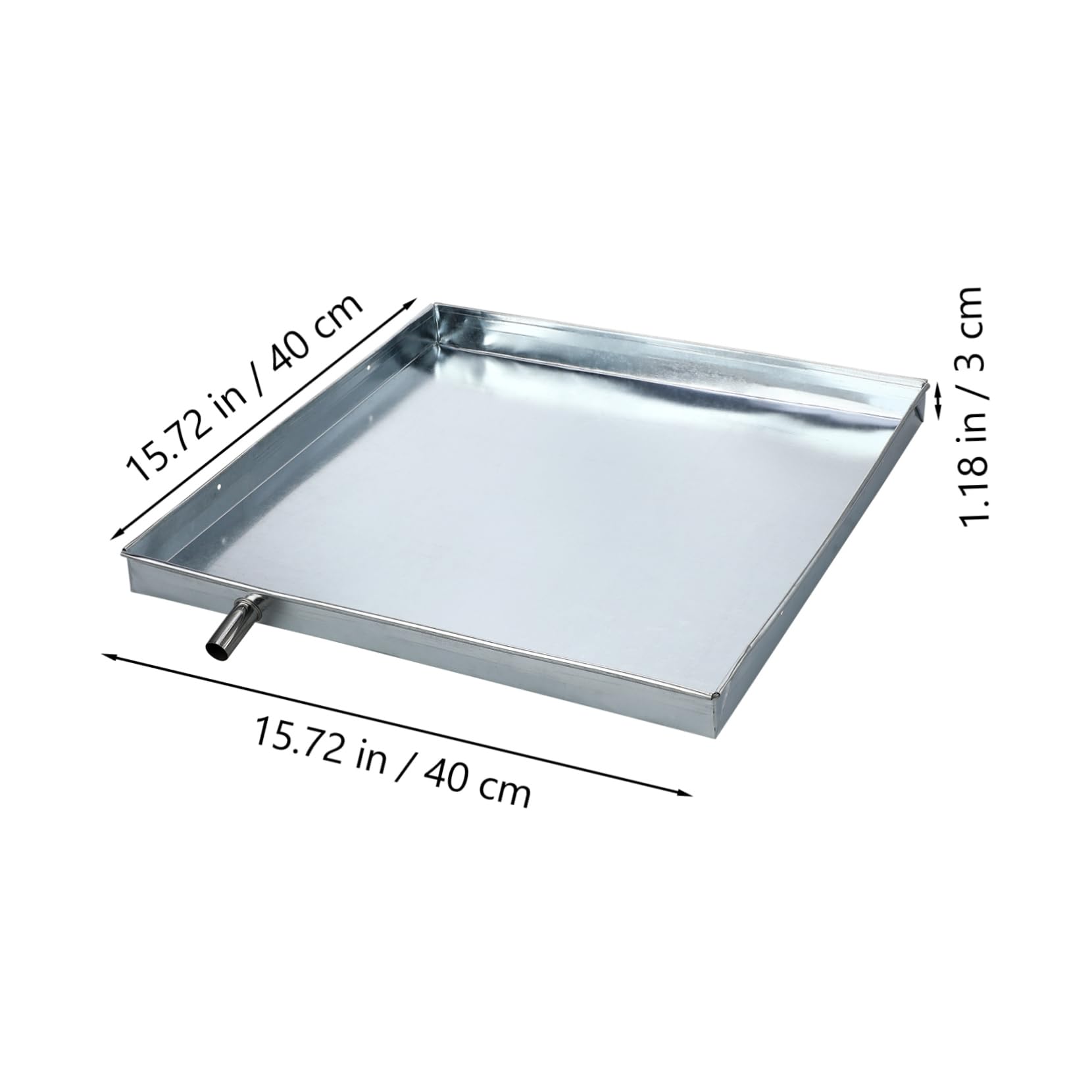 SHINEOFI Vaschetta per l'acqua del condizionatore d'aria perdite nel recipiente di raccolta portatile padella vaschette raccolta condensa vassoio CA ferro da stiro Silver