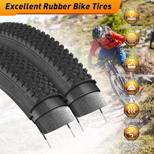 24/26×1.95” Bike Tire, 2 Pack 24/26×1.95 Folding Bicycle