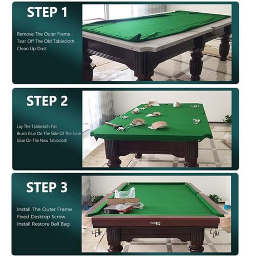 Feutre de table de billard nappe haute densité lit prédécoupé pour snooker
