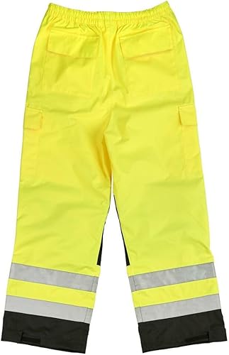 Miniatura 4 de SAFEGEAR - Pantalones de lluvia de clase E, alta visibilidad con cinta reflectante, cumple con ANSIISEA 107-2015
