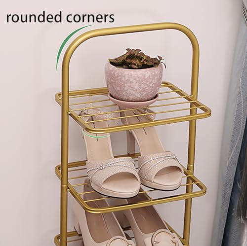 Étagère à chaussures d'angle gain de place pour optimiser l'entrée