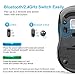 immagine 2TECKNET Mouse Senza Fili, Wireless Mouse con Bluetooth 5.0+ Bluetooth 3.0 + 2.4G, 2400 DPI e Design Ergonomico per PC Laptop Notebook